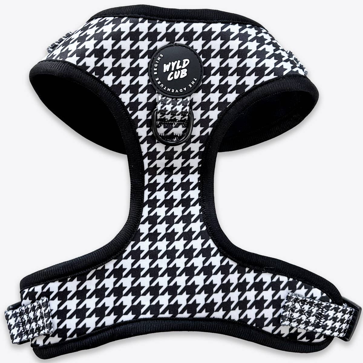 Adjustable Dog Harness: Happy Houndstooth