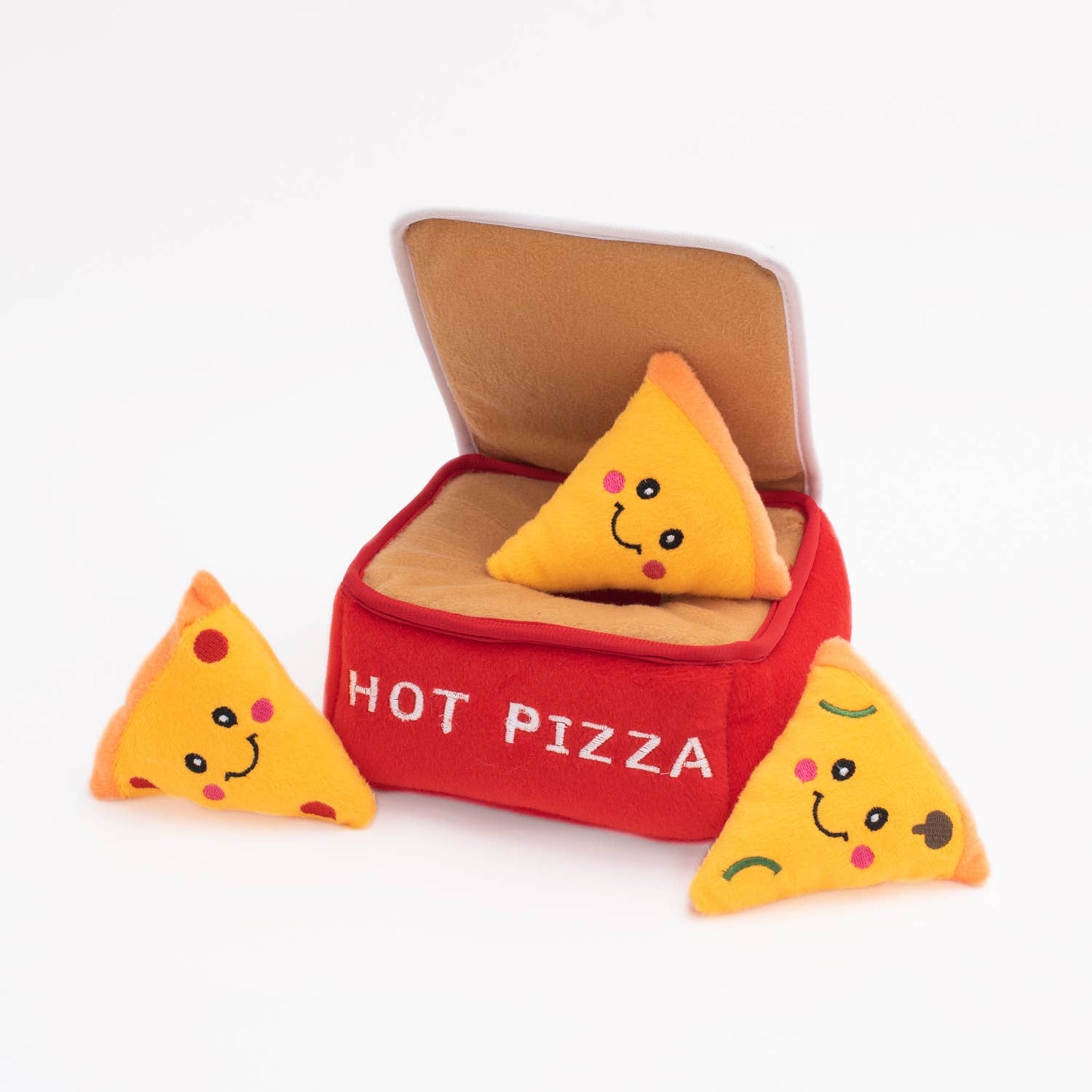 Zippy Burrow® - Pizza Box - Plush Dog Toy