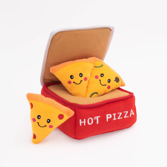 Zippy Burrow® - Pizza Box - Plush Dog Toy